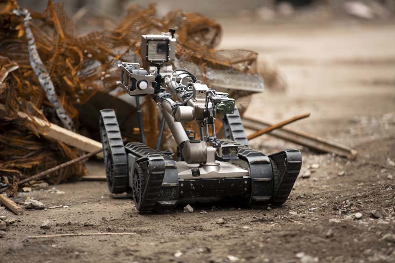 Thermal imaging robots are helping with the search.