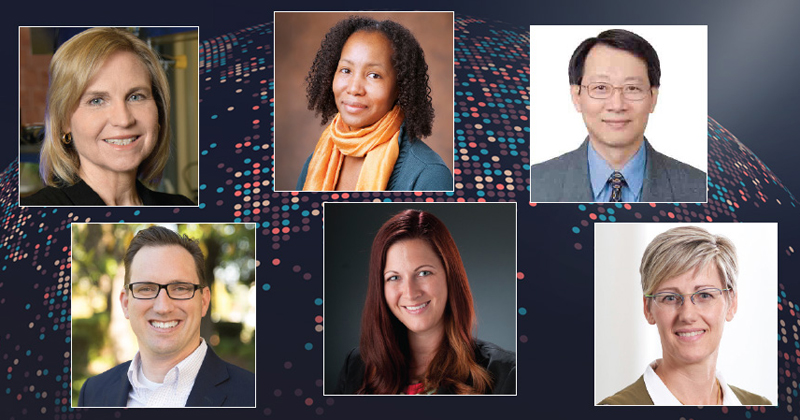 Jennifer Barton, Audrey Bowden, Gong-Ru Lin; Jason Mulliner, Allison Barto, Rebecca Fahrig.