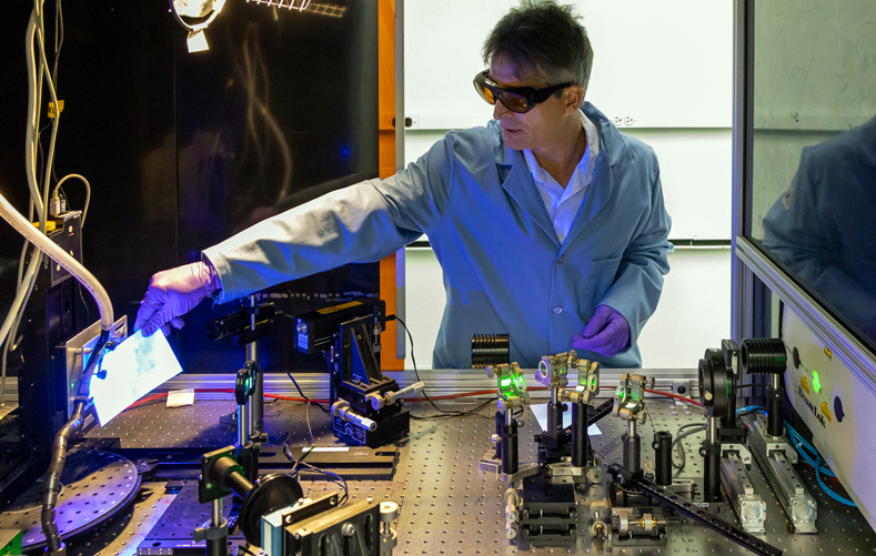 ORNL scientist Adrian Sabau at work.