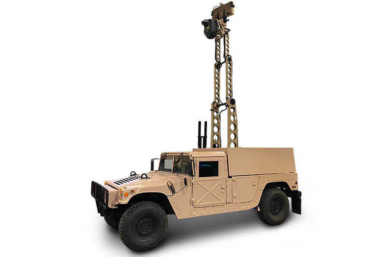 Integrated radar and imaging systems for the first time on a Humvee.