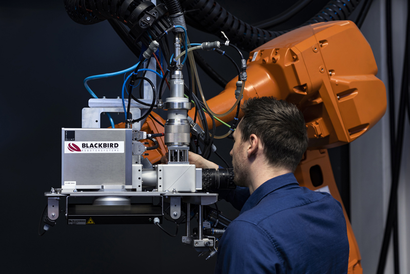 Blackbird set up a test rig integrating the 2D scan head intelliSCAN.