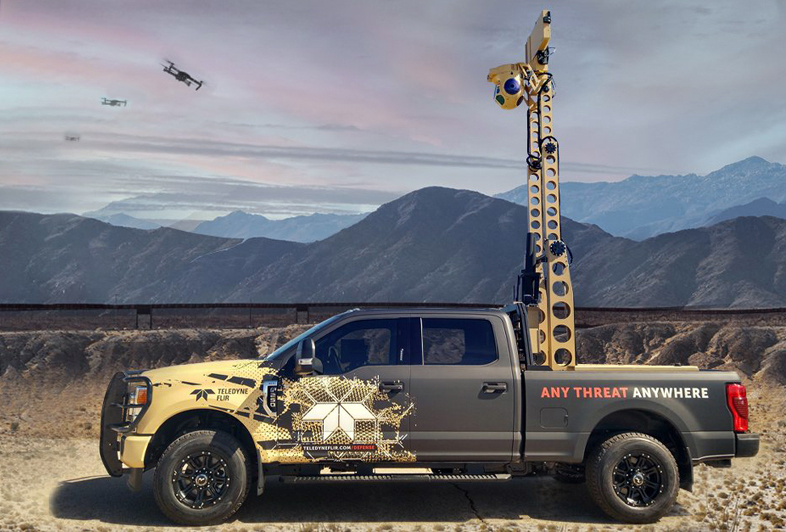 Flir’s new Lightweight Vehicle Surveillance System truck.