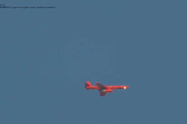 A test drone that was incapacitated by high-energy laser.