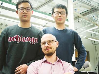 Co-authors Pengju Li, Aleksander Prominski, and Jiuyun Shi.