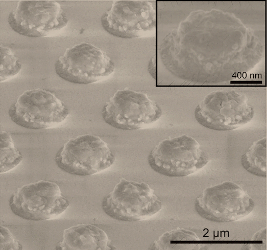 An iron pyrite metasurface created at Rice University.