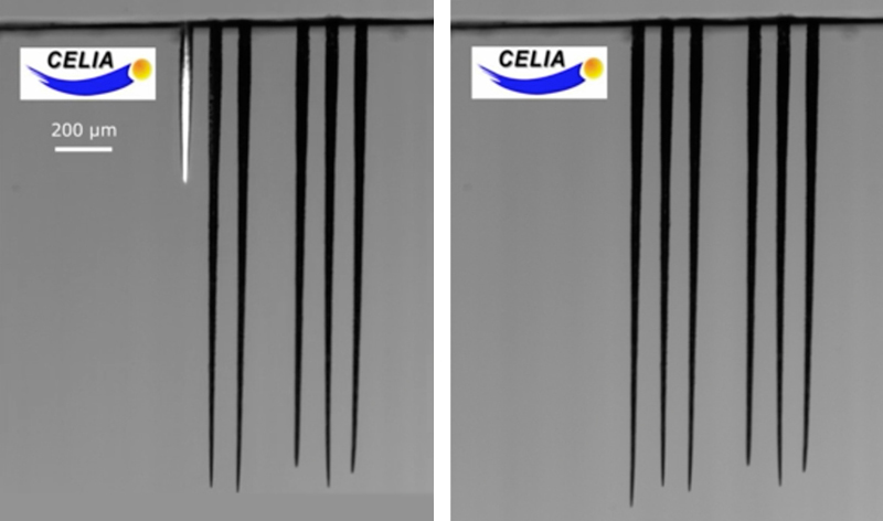 New glass micro-drilling method using a femtosecond laser. 