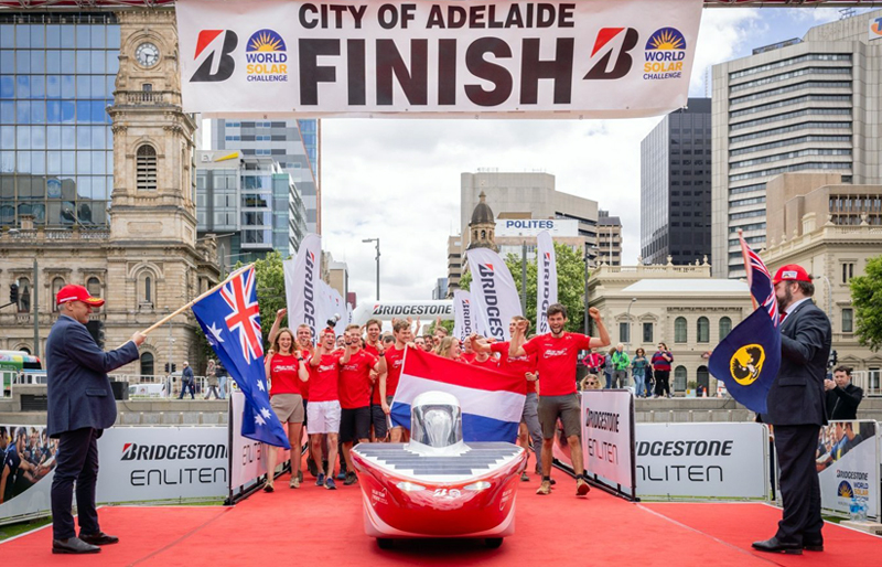 Solar Team Twente finished second at the Bridgestone World Solar Challenge.