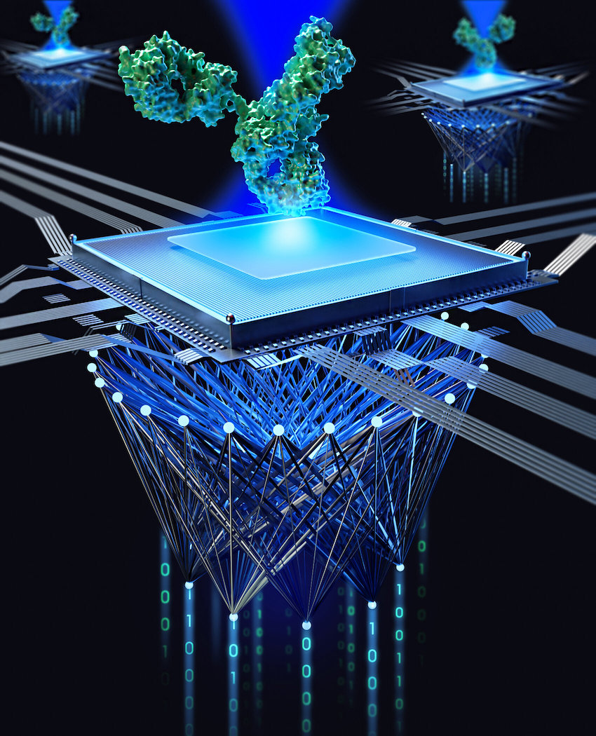 Seeing smaller proteins: optics plus machine learning