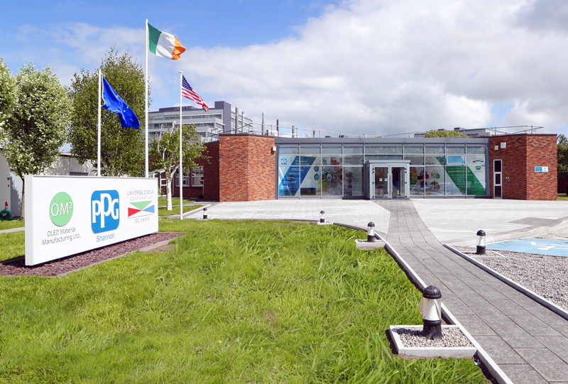 New OLED manufacturing site in Shannon, Ireland.