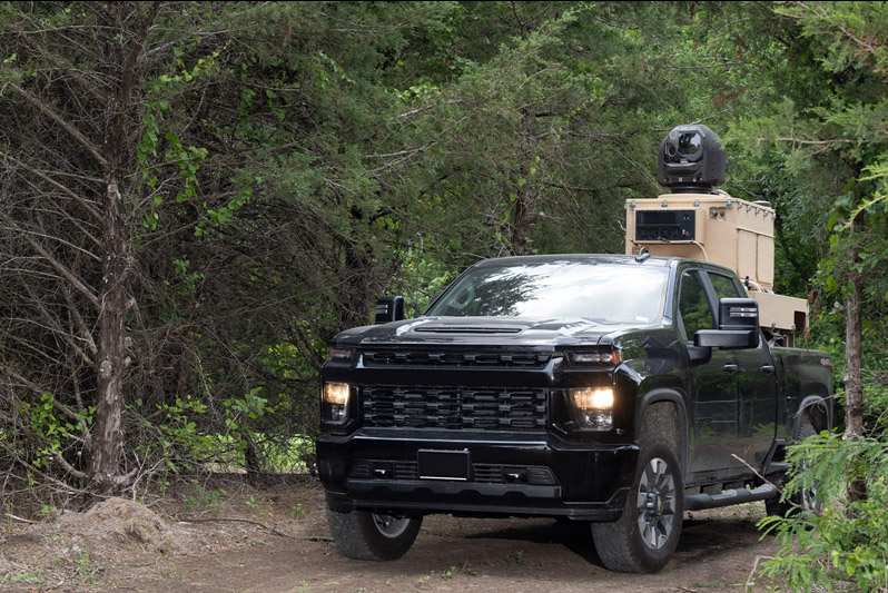 Good to go: the palletized 10kW laser weapon system.