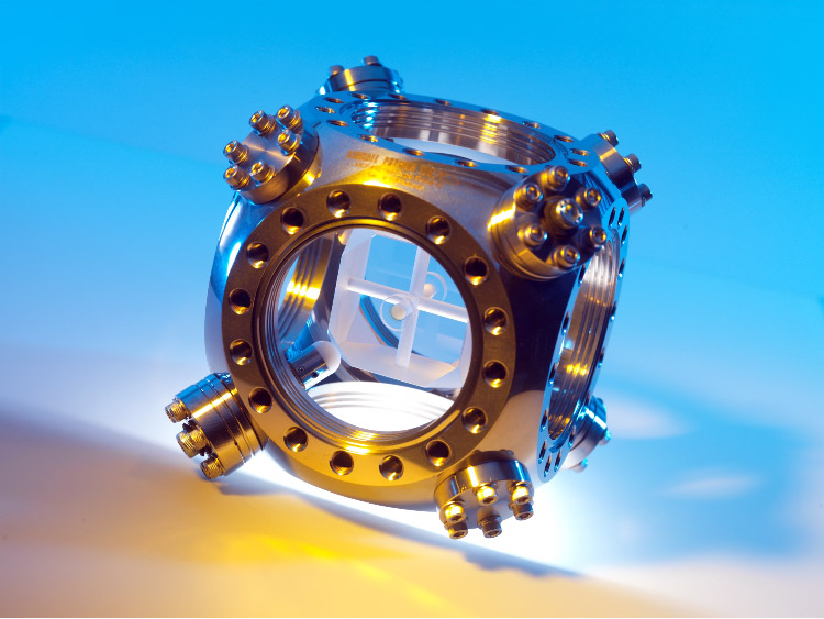 NPL’s optical stabilisation reference cavity. Click for info. NPL’s optical stabilisation reference cavity. Click for info.