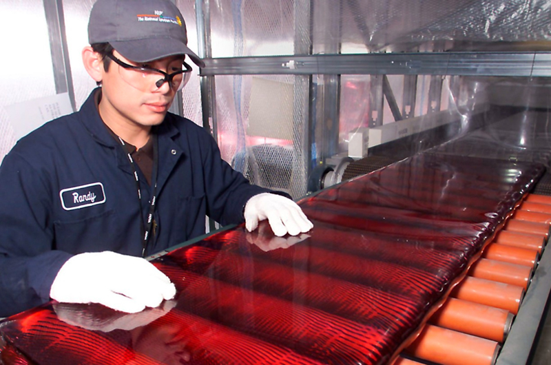 Manufacture of the laser glass plates at NIF.