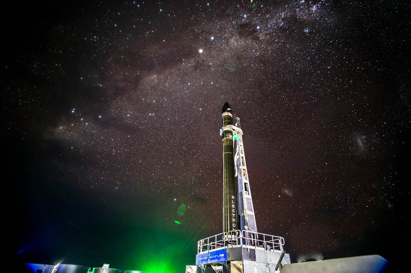 Rocket Lab Electron “It's Business Time” on the pad at LC-1.