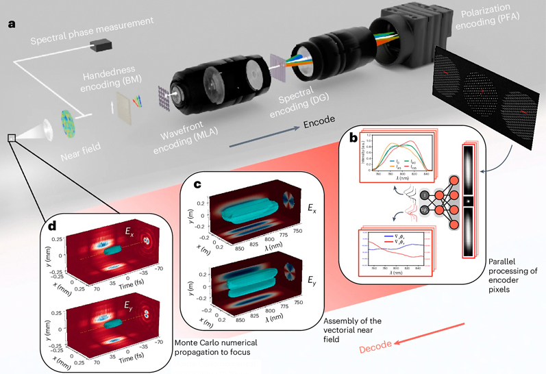 Optical setup task encodes the 4-dimensional vector field on a 2-dimensional intensity measurement. Click for info.