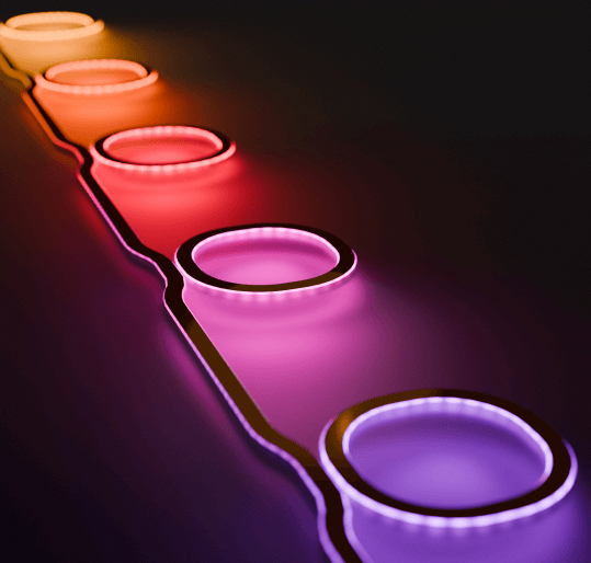 Artist’s illustration of the new tunable ring laser.