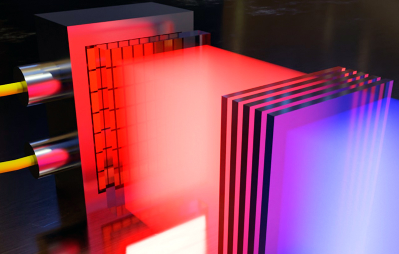 Artist’s rendering of a diode laser module with beam shaping. Artist’s rendering of a diode laser module with beam shaping.