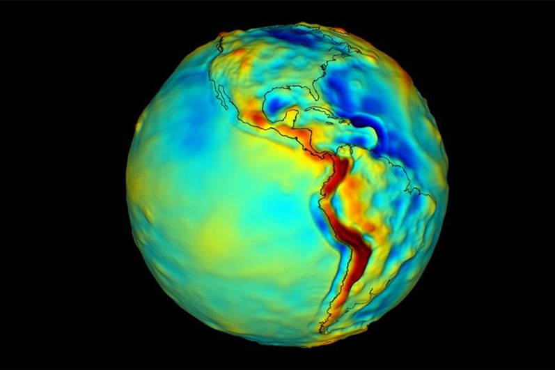Variable: a NASA map of Earth’s gravity. Click for info. Variable: a NASA map of Earth’s gravity. Click for info.