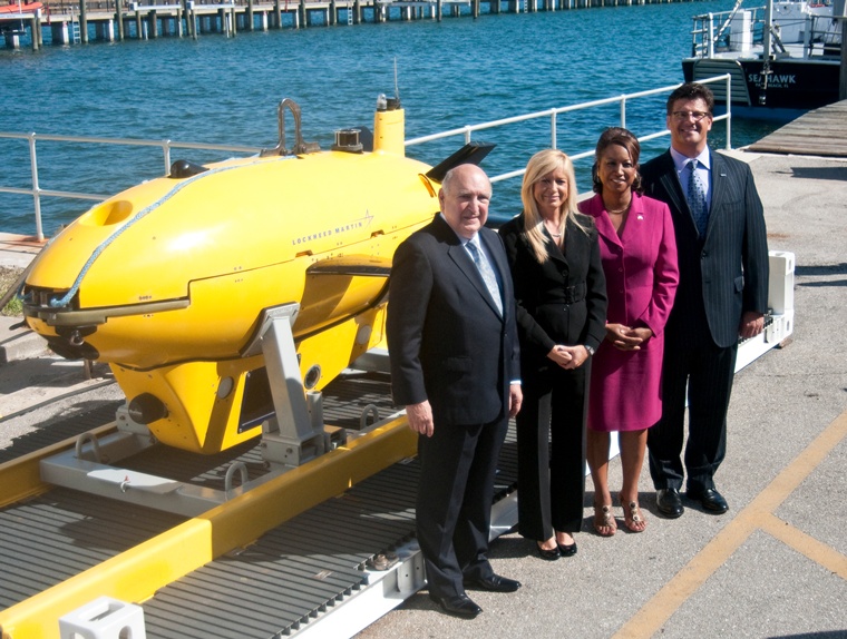 Lockheed's AUV launch Lockheed's AUV launch