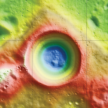 Water hole? New elevation map of Shackleton crater. Water hole? New elevation map of Shackleton crater.
