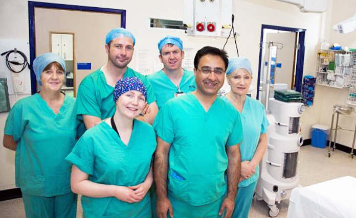 Ghulam Nabi (front right) with his team at Dundee.