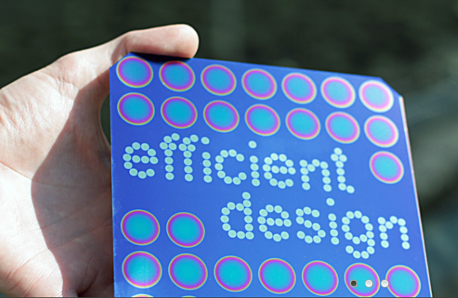 Color arises from changing the thickness of the solar cell or its refrative index.