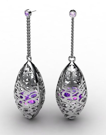 Laser-additive earrings