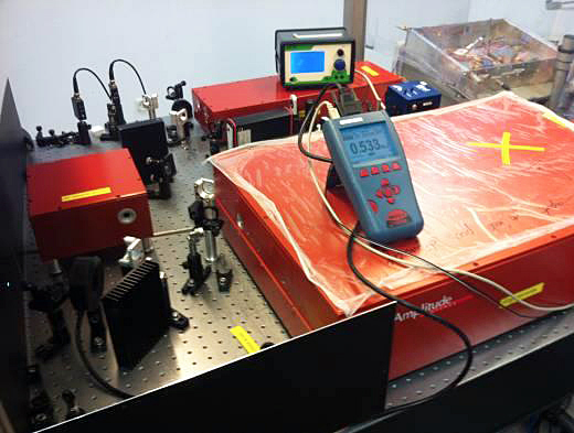 Prototype FEL laser gun, as tested at Amplitude Systèmes.