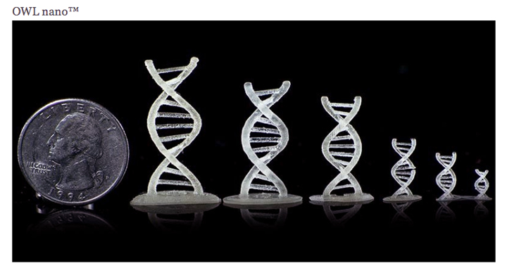 OWL Nano’s laser maintains a perpendicular position below the object it forms.