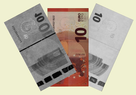 More secure: The Eurozone's new €10 bills.
