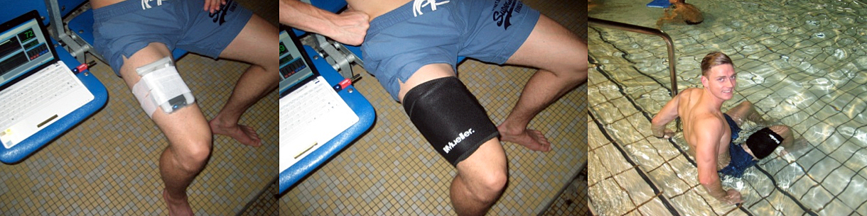 Going swimmingly: the waterproofed system goes through its paces in the pool.