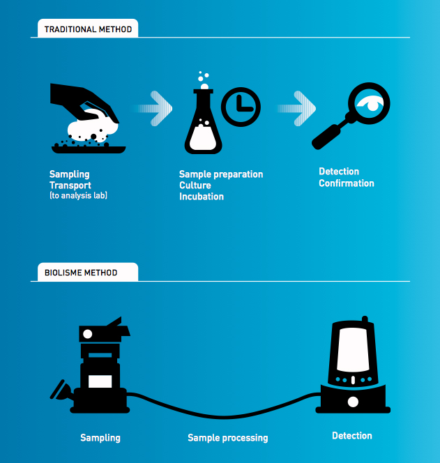 Old and new Listeria detection techniques.