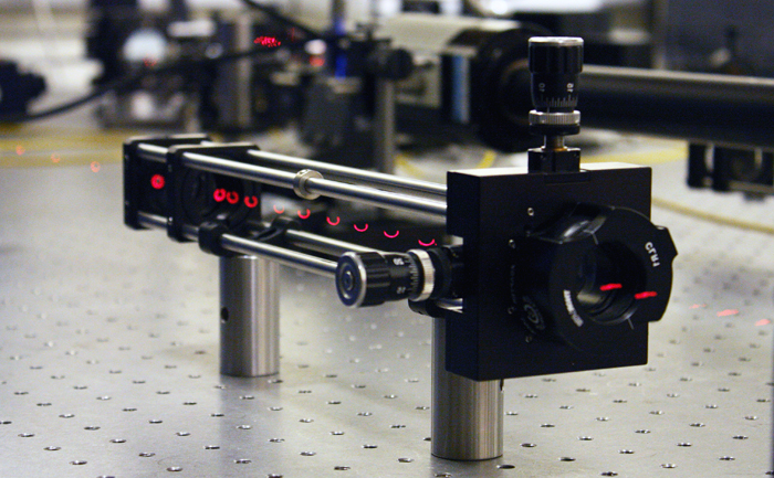 Conversion of OAM (ring-shaped laser modes) into tilted plane-waves (line of light).