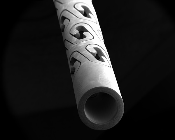 Micromachined nitinol stent