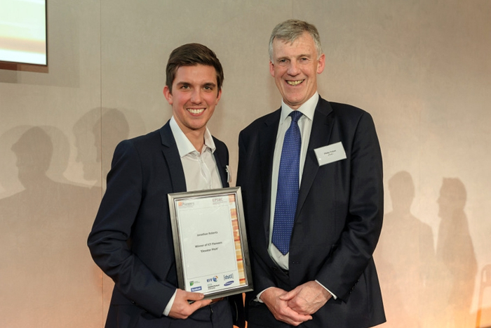 Winner: Jonathan Roberts, Lancaster University and Philip Nelson, CEO, EPSRC.