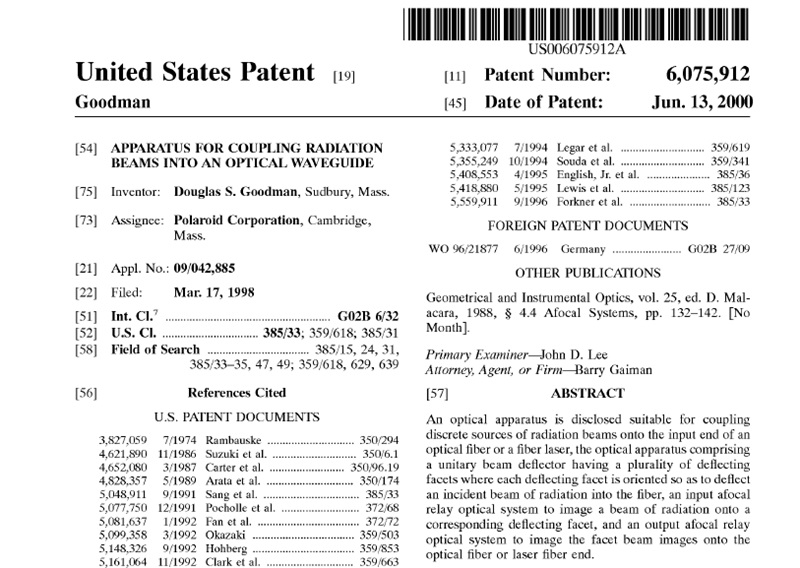 Polaroid patent (click to enlarge)