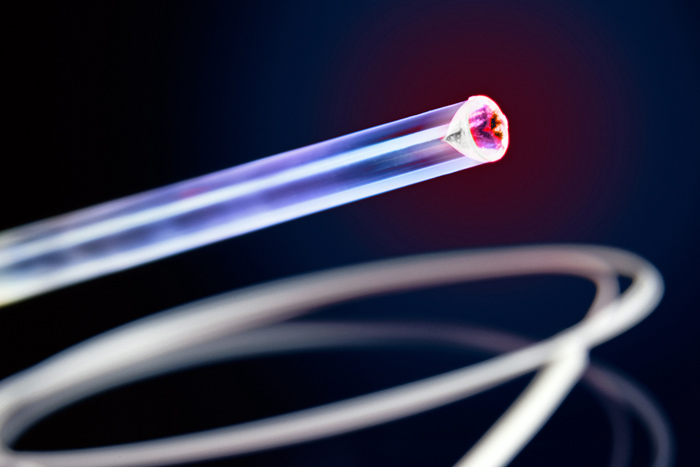 You're so vein: laser-treated optical fibers can be inserted into even smaller veins.