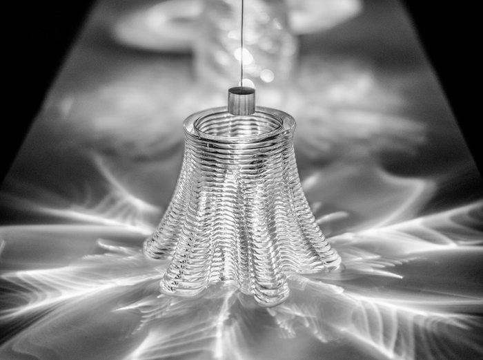 Example of 3D printed glass form.