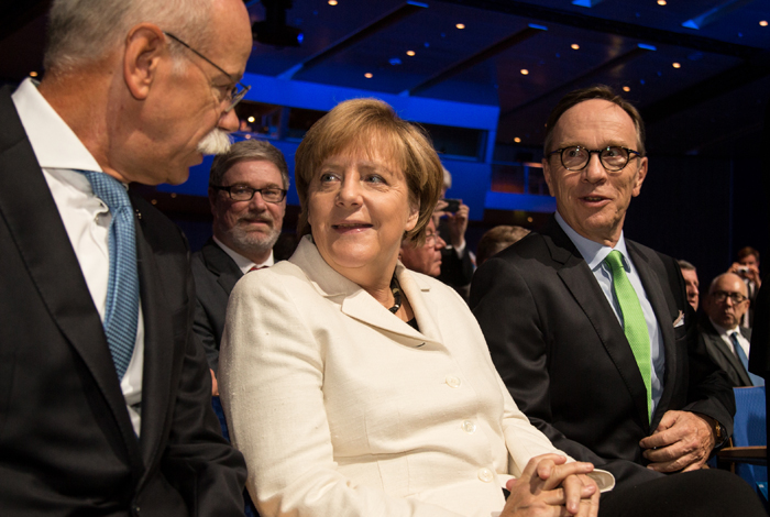 German Chancellor Dr Angela Merkel opened the Frankfurt Motorshow