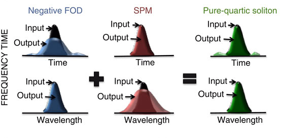 Schematics of pure-quartic solitons. Schematics of pure-quartic solitons.