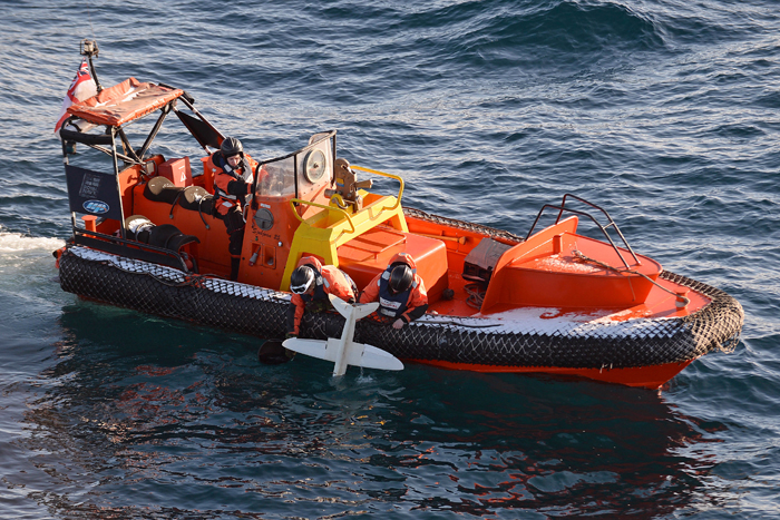 SULSA UAV being recovered after succesful flight.