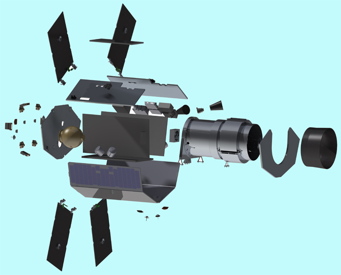 Exploded view of Twinkle SSTL-300 platform. 