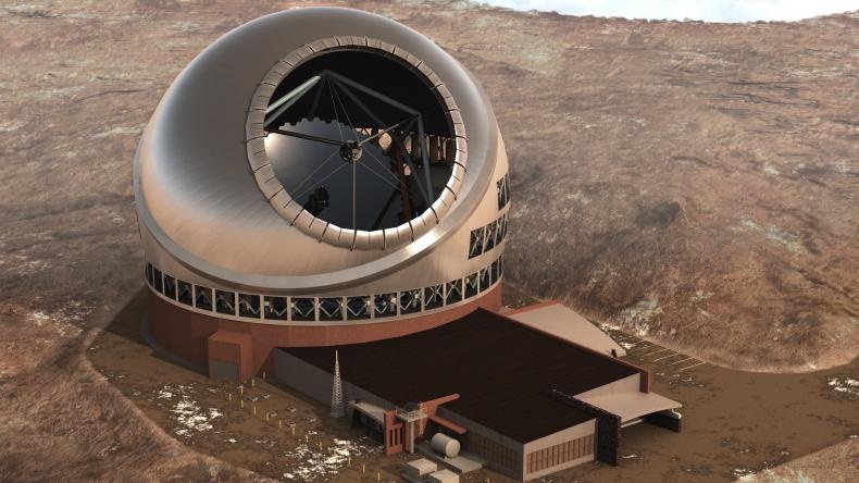 Artist's impression of TMT and site Artist's impression of TMT and site