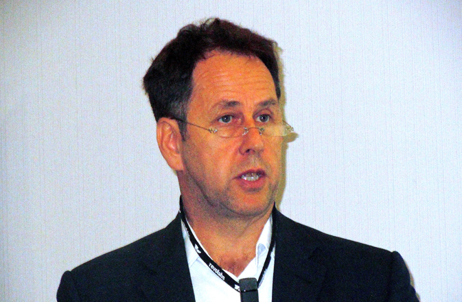 Rockley Photonics' Dr Andrew Rickman addresses the Future Photonics Hub.