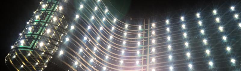 The novel LED lighting is based on flexible and transparent substrates.