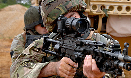 Sure shot: Qioptiq's Kite weapon-mounted night sight.