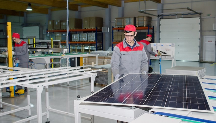 Wattrom's solar cell production facility in Ovidio, Romania.
