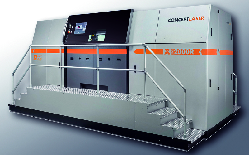 Concept Laser’s XLine 2000R selective laser melting system. 