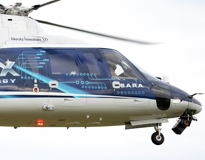 Detail of the optical system on the helicopter.  