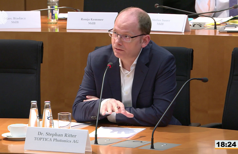 Dr. Stephan Ritter, of Toptica Photonics.