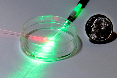 Optical pH tester: one version of the researchers’ experiment.